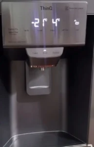 آبریز و پنل تنظیمات یخچال الجی X24
