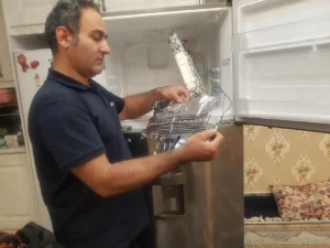 تعویض المنت دیفراست یخچال الجی